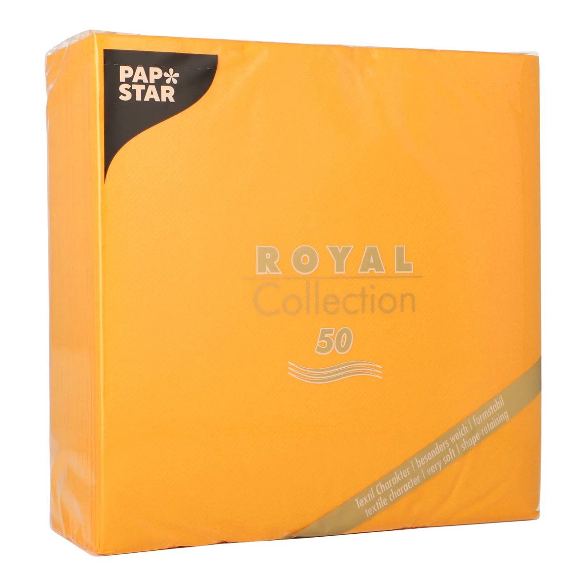50 stk. Middagsservietter Orange Airlaid 40x40 cm