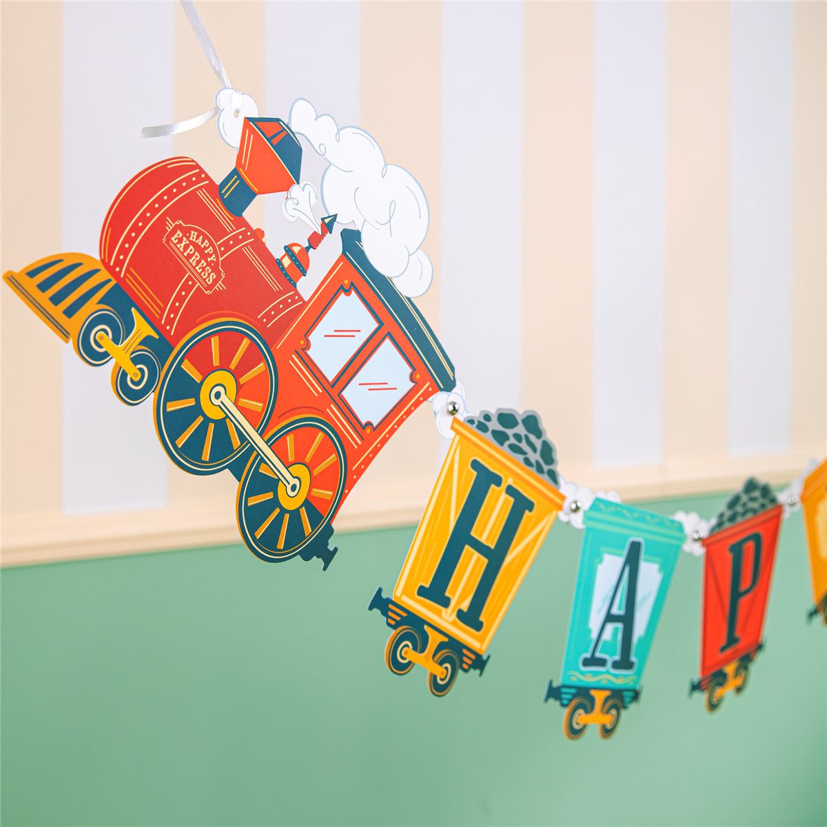 Banner Happy Birthday Happy Express Damptog Banner Happy Birthday Happy Express Damptog