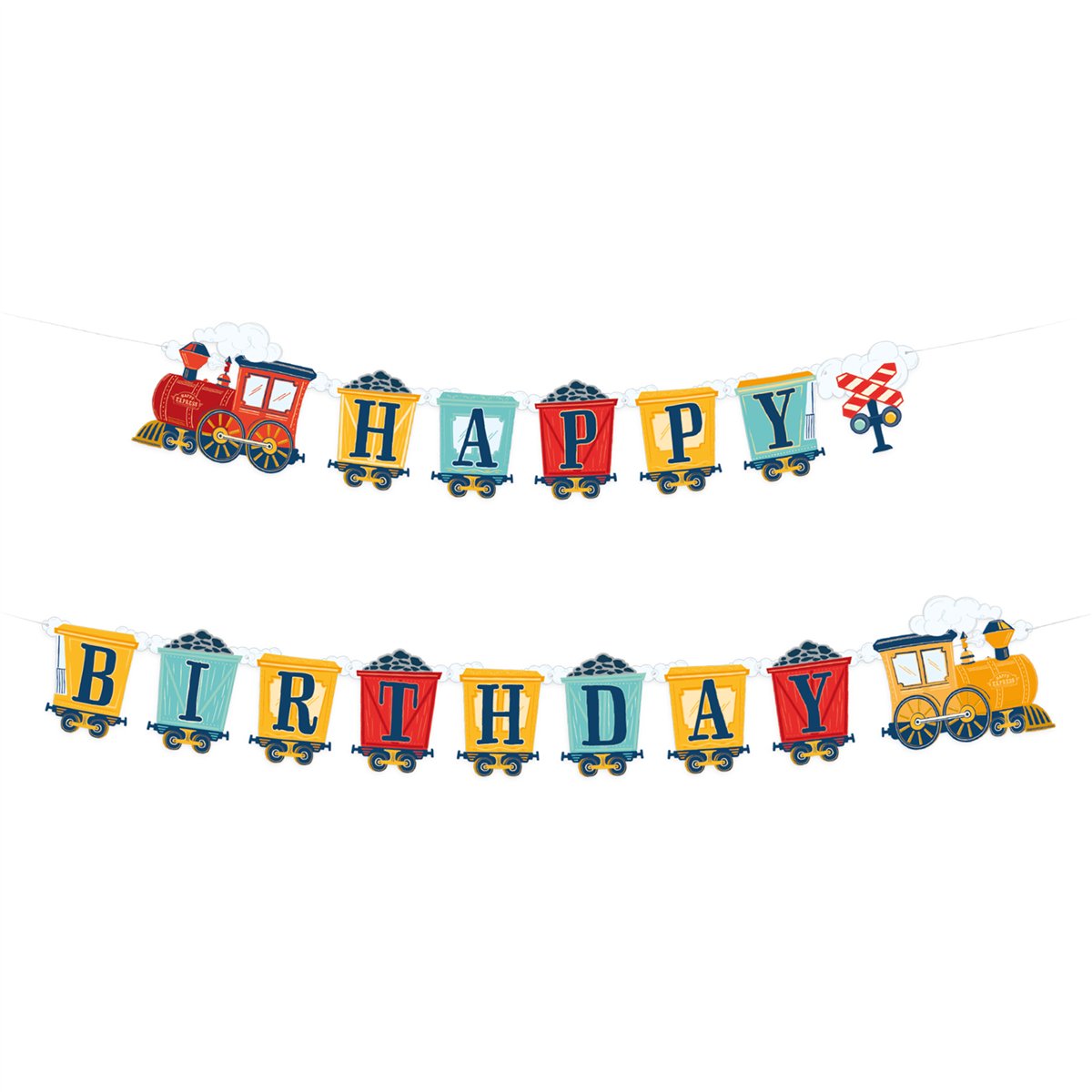 Banner Happy Birthday Happy Express Damptog Banner Happy Birthday Happy Express Damptog