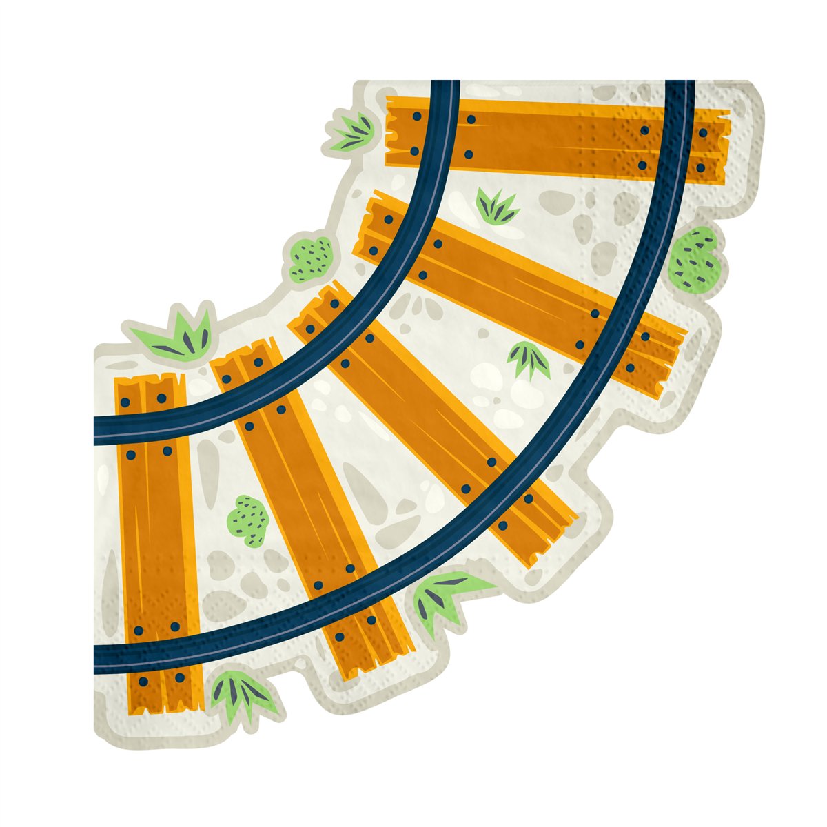 12 stk. Frokostservietter Happy Express Damptog