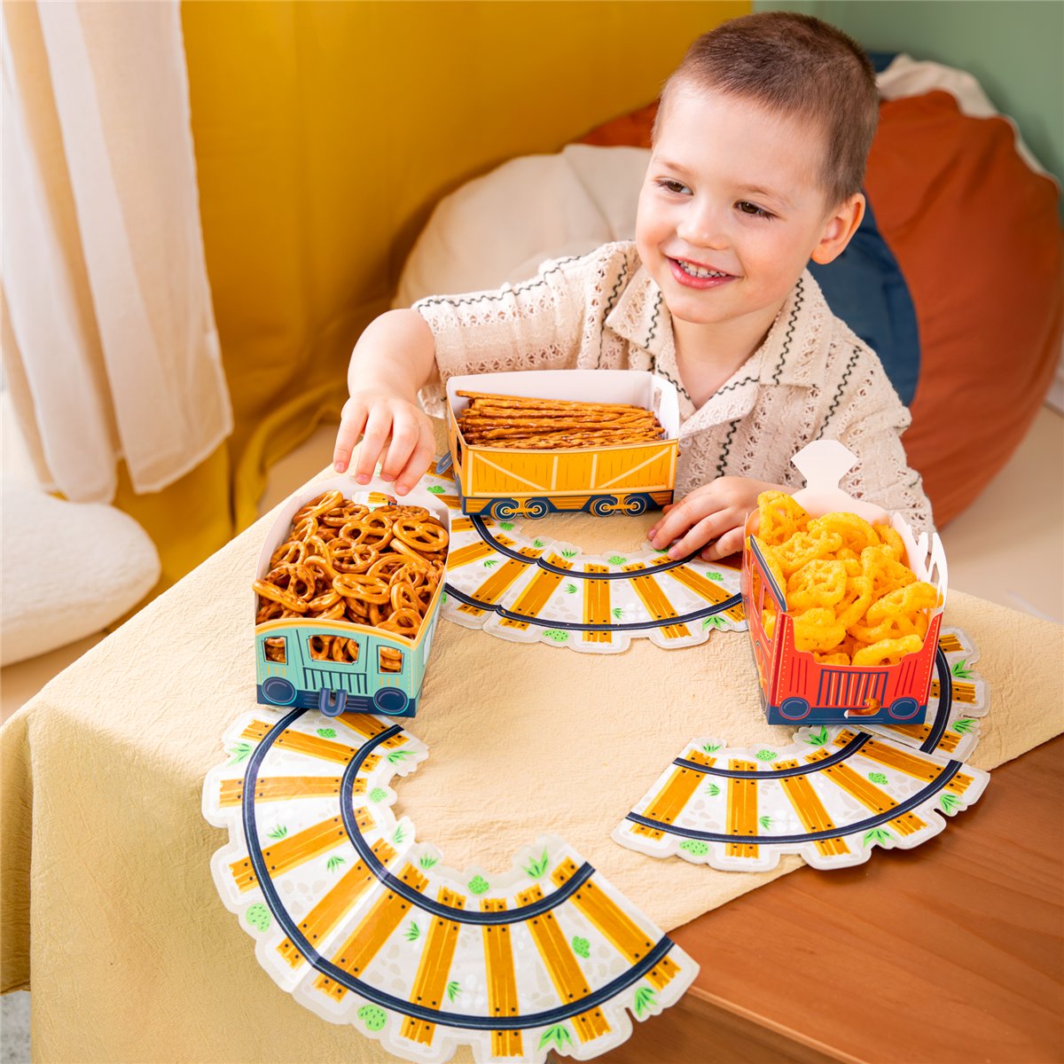 12 stk. Frokostservietter Happy Express Damptog