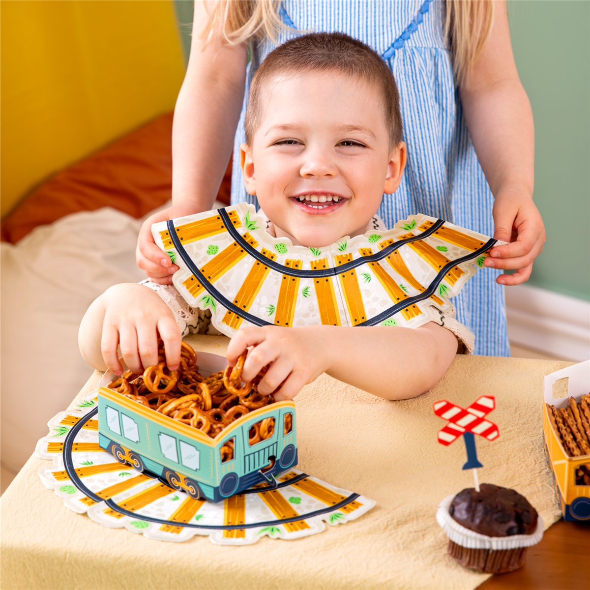 12 stk. Frokostservietter Happy Express Damptog