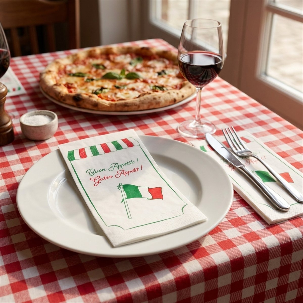 250 stk. Servietter "Italien" hvid 2-lags 40x40 cm 250 stk. Servietter "Italien" hvid 2-lags 40x40 cm