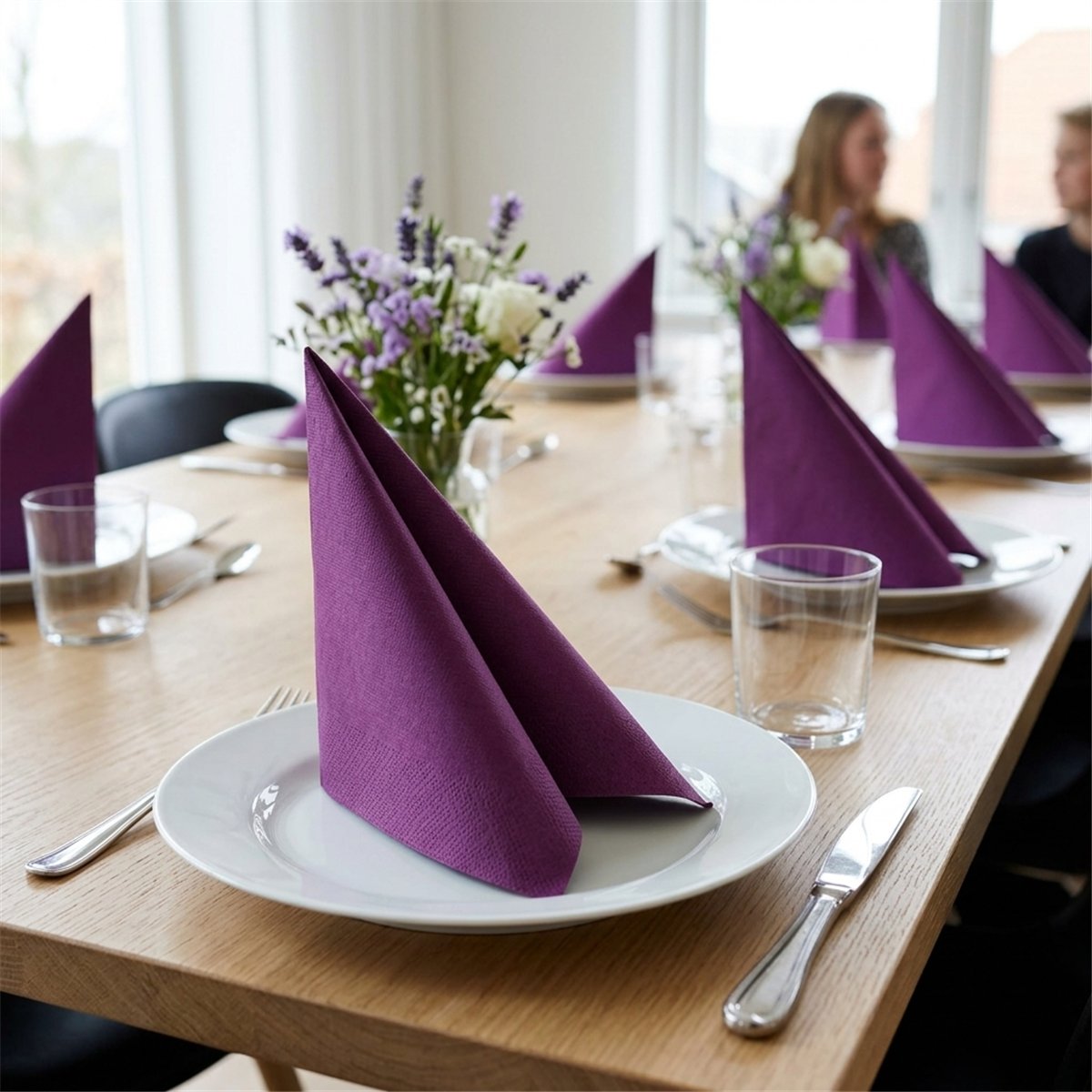 20 stk. Middagsservietter Lilla Airlaid 40x40 cm 20 stk. Middagsservietter Lilla Airlaid 40x40 cm