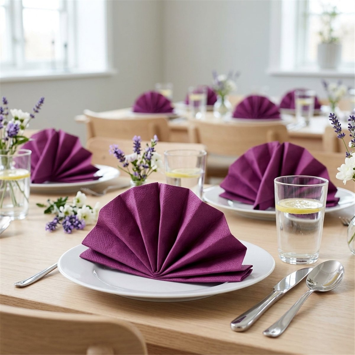 20 stk. Middagsservietter Lilla Airlaid 40x40 cm 20 stk. Middagsservietter Lilla Airlaid 40x40 cm