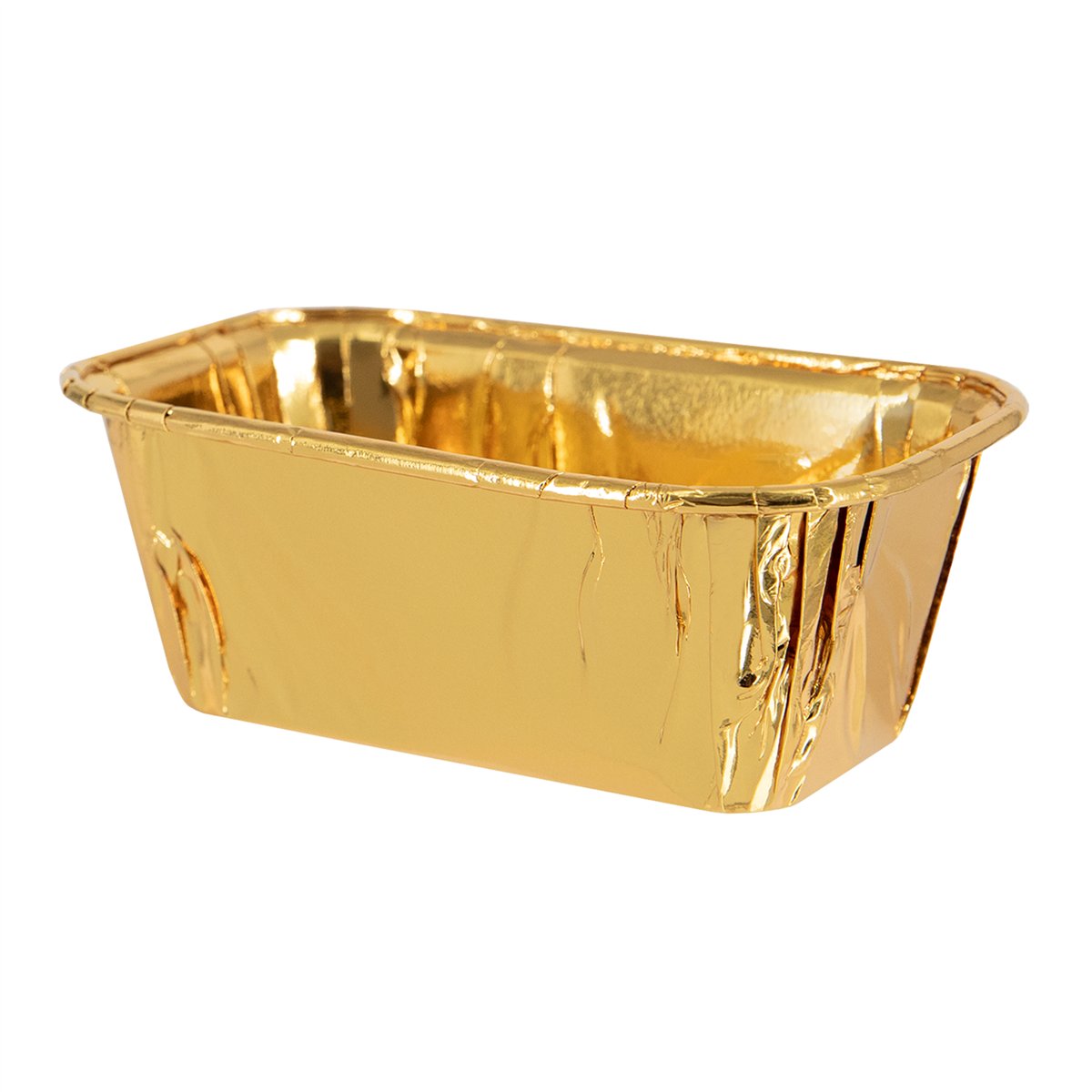 10 stk. Guld bageforme i aluminium – rektangulære 10 stk. Guld bageforme i aluminium – rektangulære