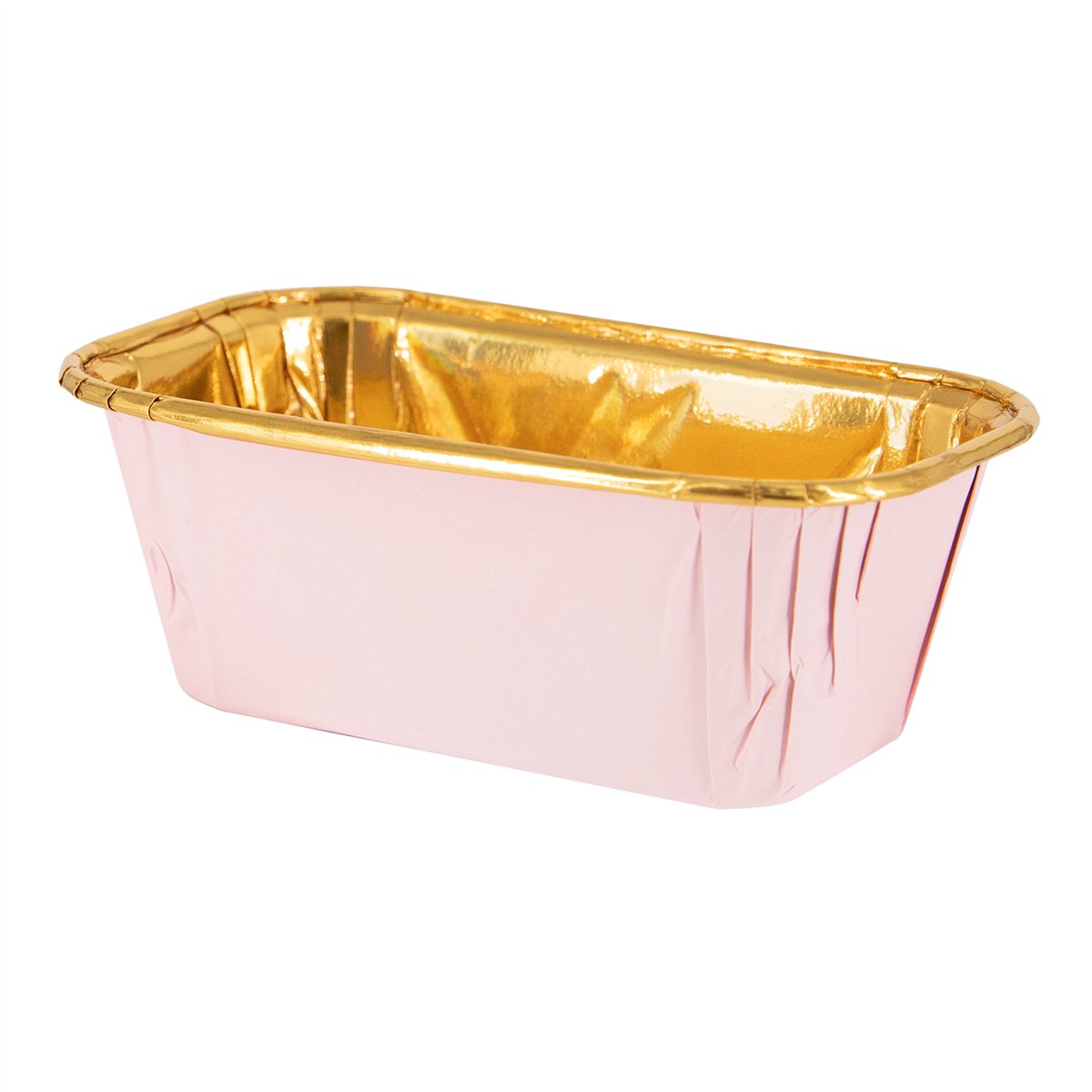 10 stk. Bageforme rektangulære pink og guld aluminium 11x6,5x4 cm 10 stk. Bageforme rektangulære pink og guld aluminium 11x6,5x4 cm