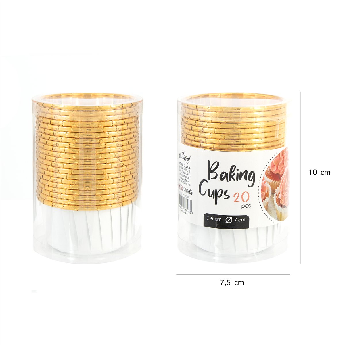 20 stk. Bageforme Runde hvide og Guld aluminium 7 cm 20 stk. Bageforme Runde hvide og Guld aluminium 7 cm