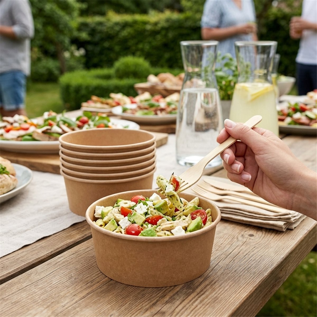50 stk. Salatsk&aring;le i Pap Brun 750 ml FSC&reg; - 100 % milj&oslash;venlige