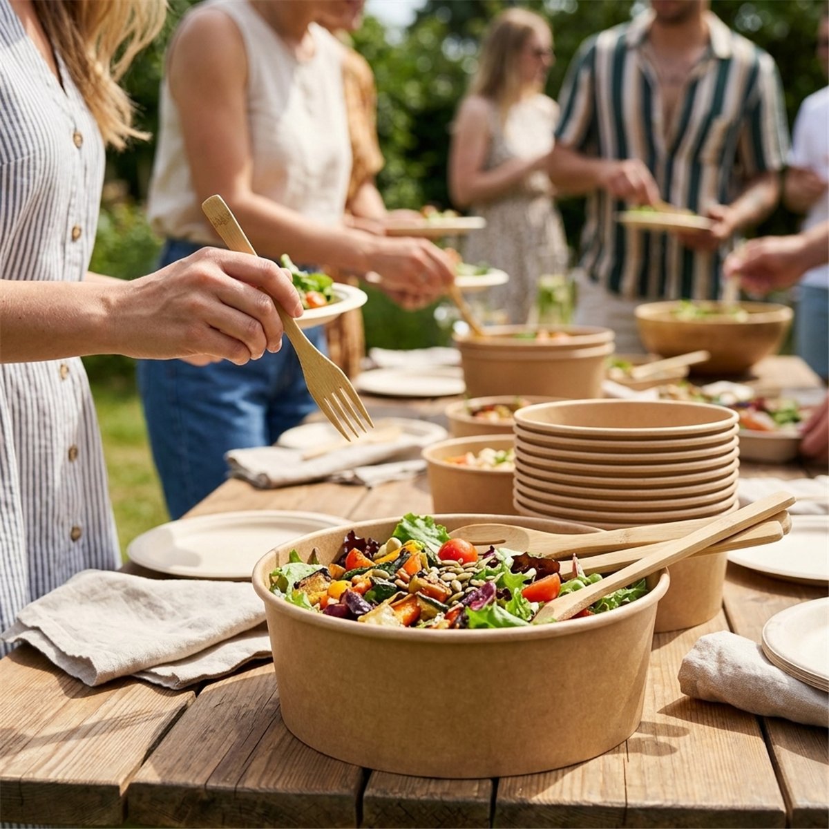 50 stk. Salatsk&aring;le i Pap Brun 750 ml FSC&reg; - 100 % milj&oslash;venlige