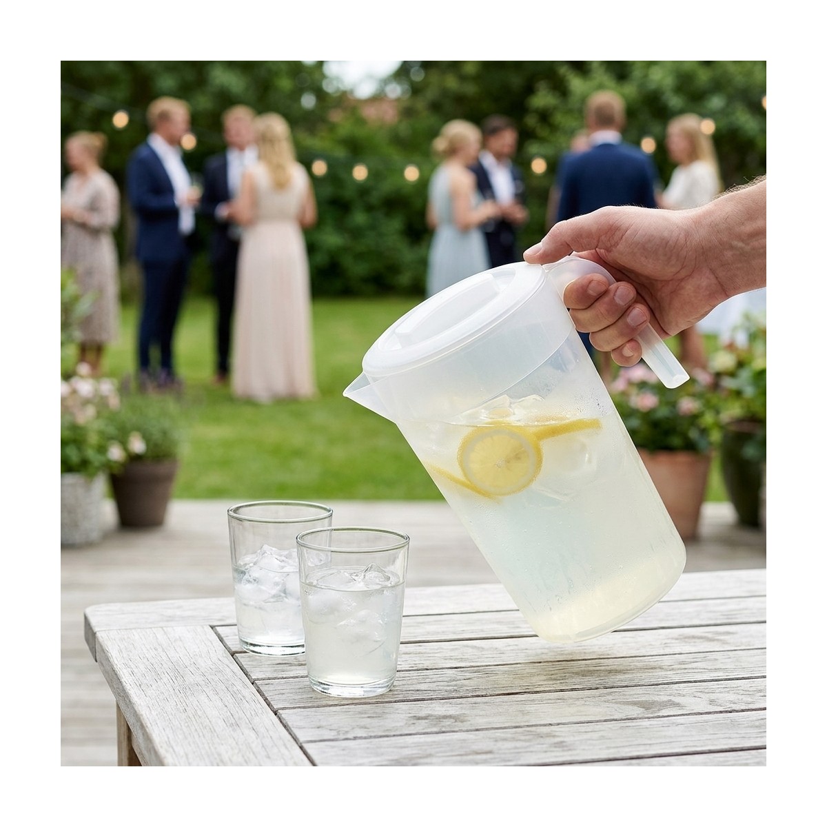 2,3 liter Drikkekande med låg Gennemsigtig Plast 2,3 liter Drikkekande med låg Gennemsigtig Plast