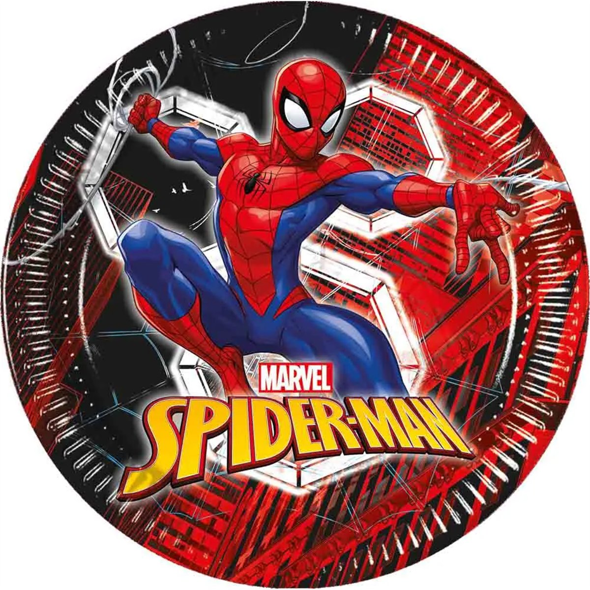 8 stk. Spider-Man® Paptallerkener rød/blå 23 cm 8 stk. Spider-Man® Paptallerkener rød/blå 23 cm
