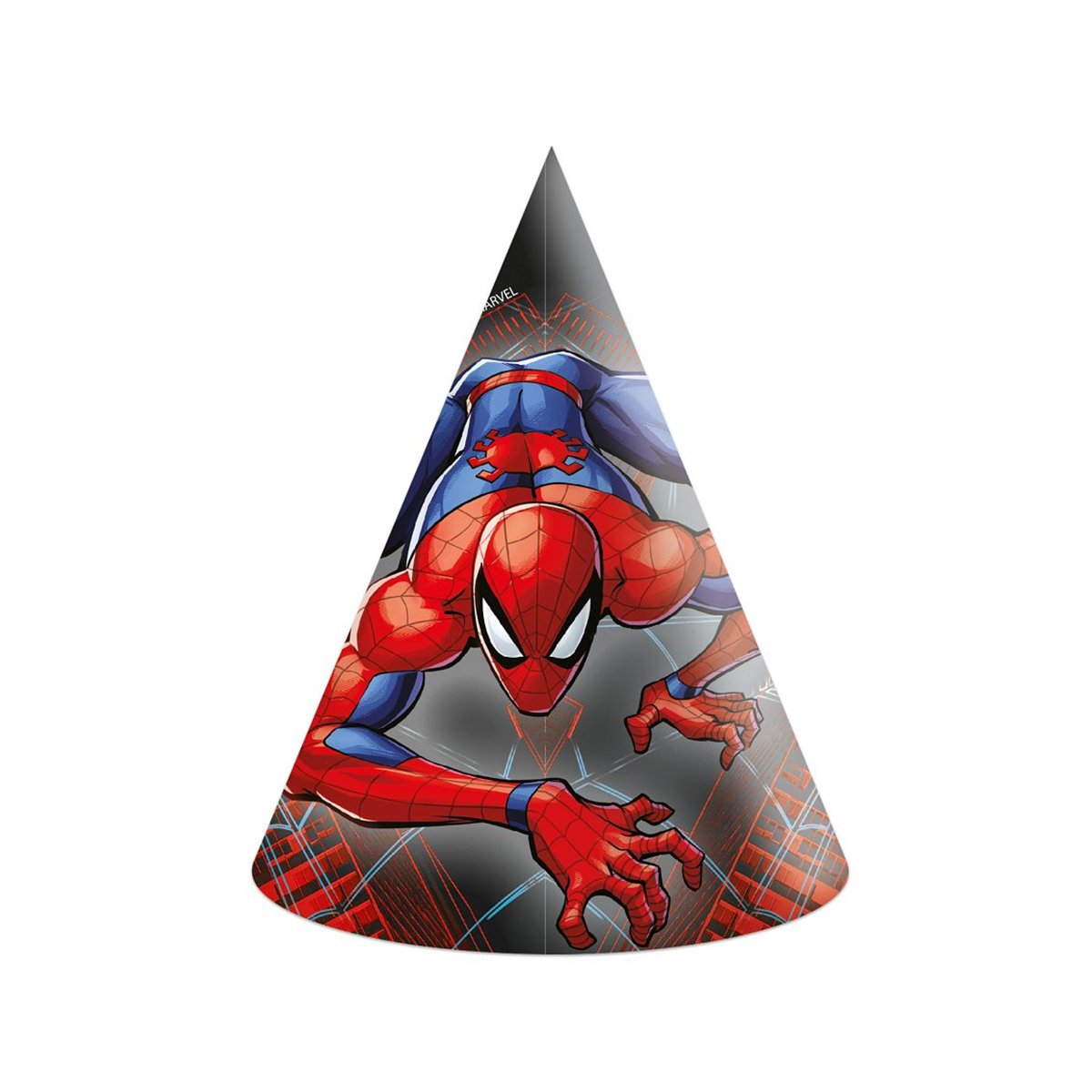 6 stk. Festhatte Spider-Man® Partyhatte 6 stk. Festhatte Spider-Man® Partyhatte