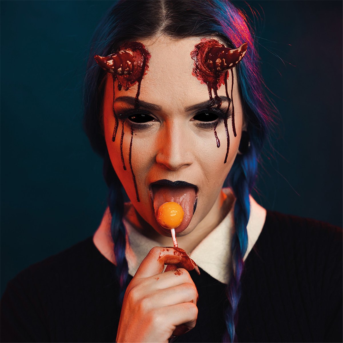 Blackout Sclera Kontaktlinser-kontaktlinser – 6-måneders sclera-linser Blackout Sclera Kontaktlinser-kontaktlinser – 6-måneders sclera-linser