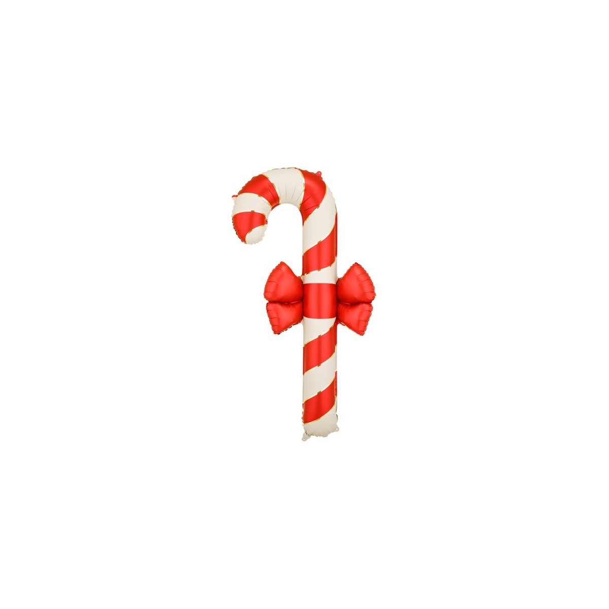 Foil balloon Candy cane with bow, 70x131.5 cm, beige and red Foil balloon Candy cane with bow, 70x131.5 cm, beige and red