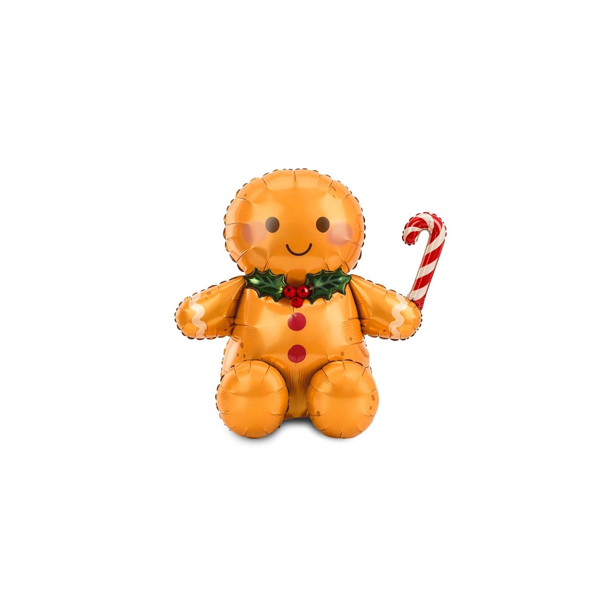 Foil balloon Gingerbread man, 85.5x80 cm, brown Foil balloon Gingerbread man, 85.5x80 cm, brown