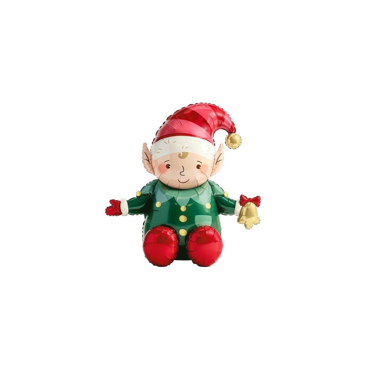 Foil balloon Elf, 89x92 cm, green and red Foil balloon Elf, 89x92 cm, green and red
