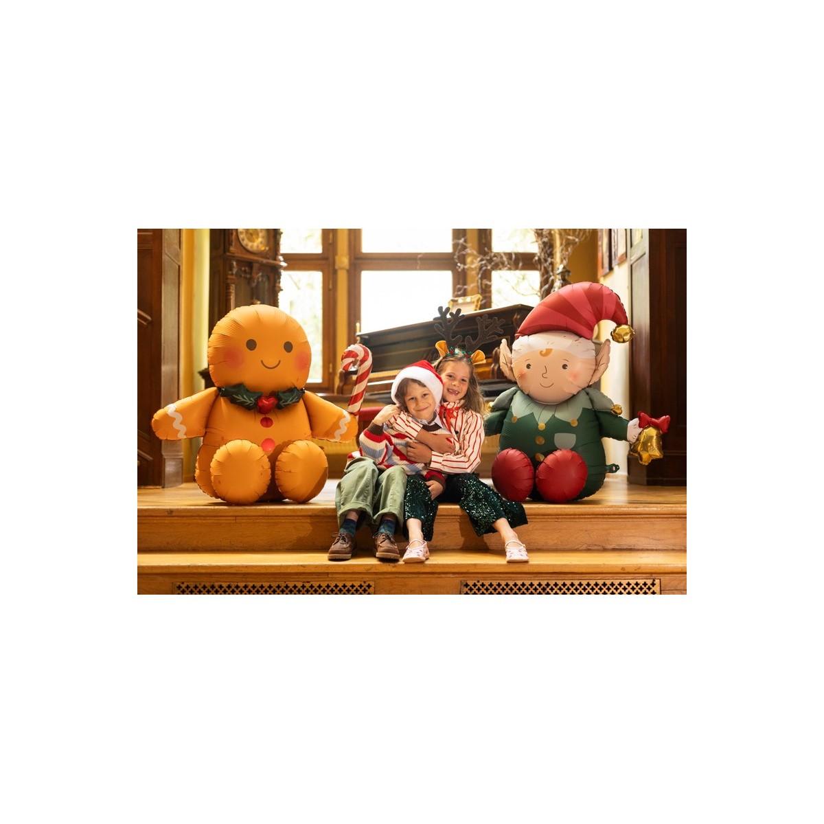 Foil balloon Elf, 89x92 cm, green and red Foil balloon Elf, 89x92 cm, green and red