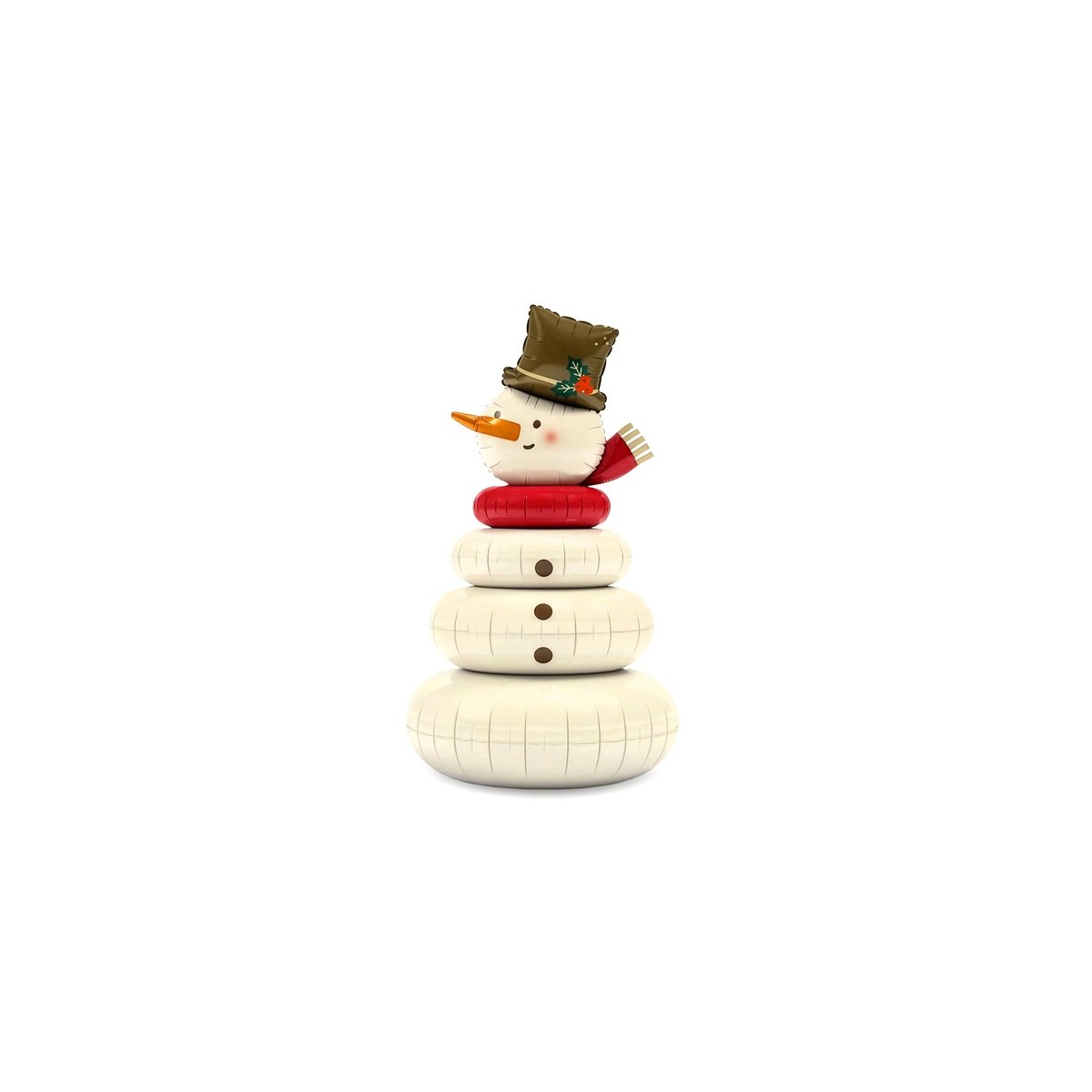 Standing foil balloon Snowman, 64.5x120 cm, beige Standing foil balloon Snowman, 64.5x120 cm, beige