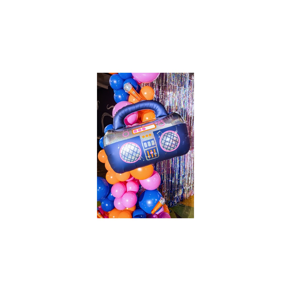 Foil balloon Boombox, 98x70.5 cm, navy blue