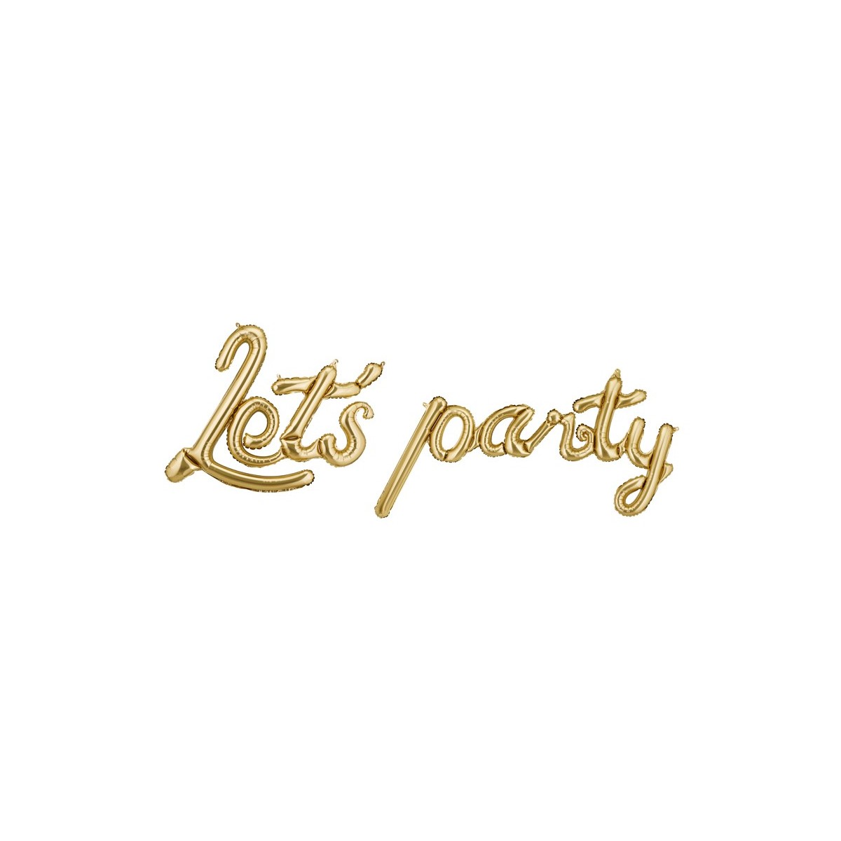 Foil balloon Let's Party, 230x80 cm, gold Foil balloon Let's Party, 230x80 cm, gold