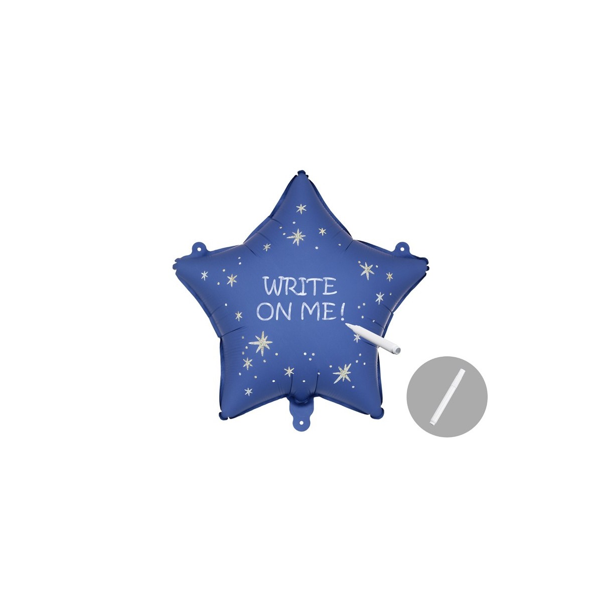 Foil balloon Star with marker, 51 cm, navy blue Foil balloon Star with marker, 51 cm, navy blue