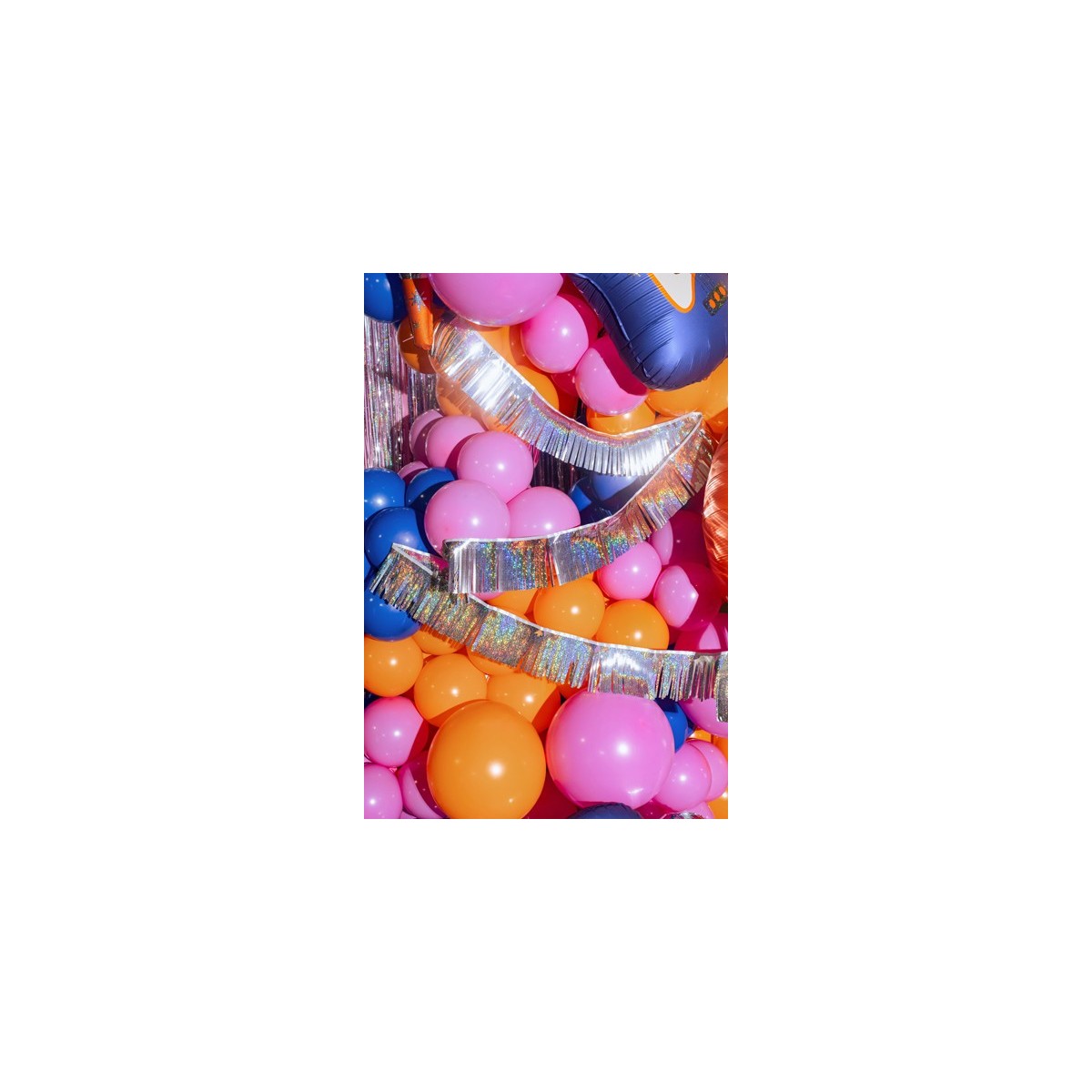 Foil fringe garland, 300x12.5 cm, holographic Foil fringe garland, 300x12.5 cm, holographic