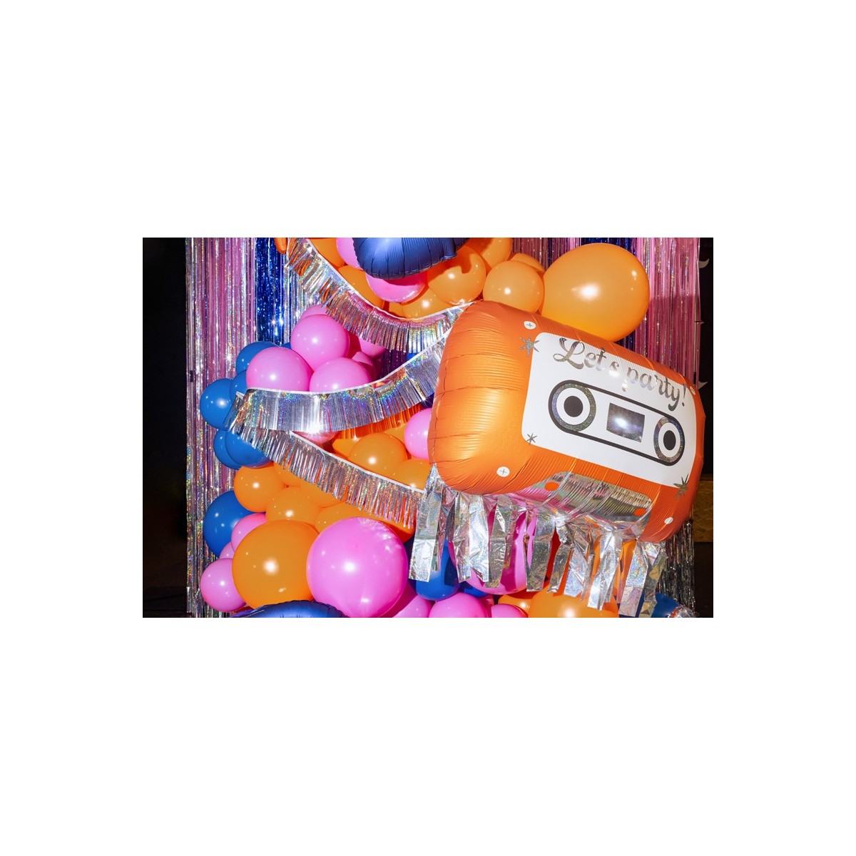 Foil fringe garland, 300x12.5 cm, holographic Foil fringe garland, 300x12.5 cm, holographic