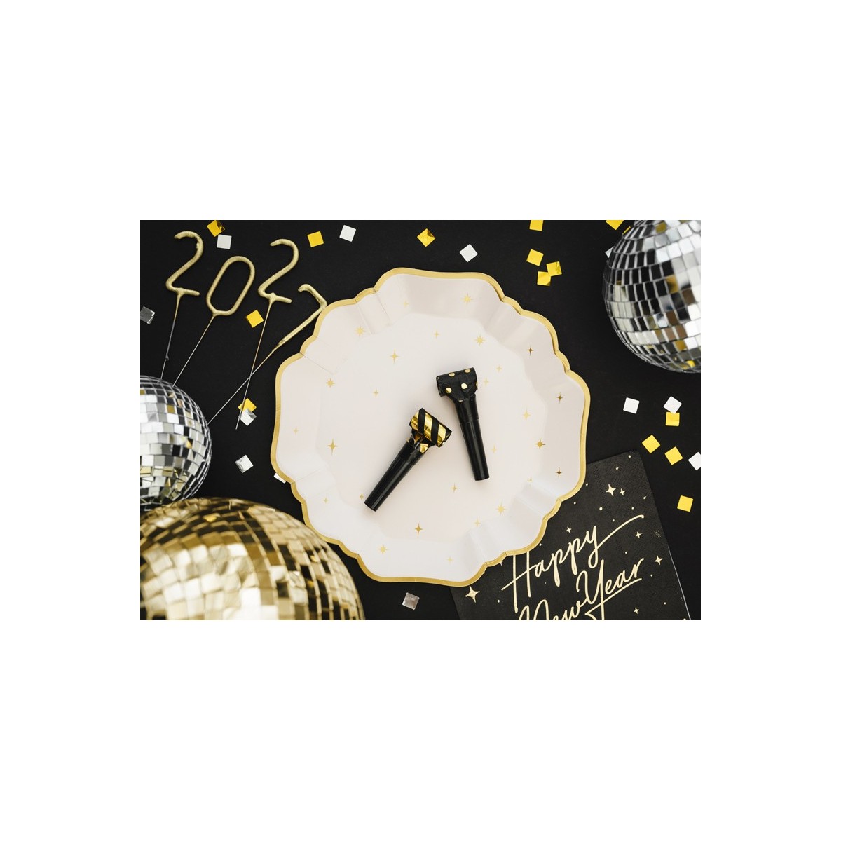 Party horns, 16 cm, holographic (1 pkt / 6 pc.)