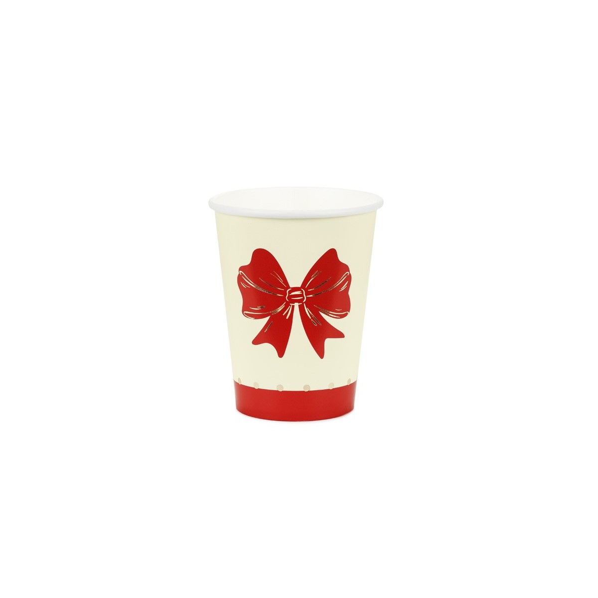 Cups Bow, 250 ml, red-beige (1 pkt / 6 pc.) Cups Bow, 250 ml, red-beige (1 pkt / 6 pc.)