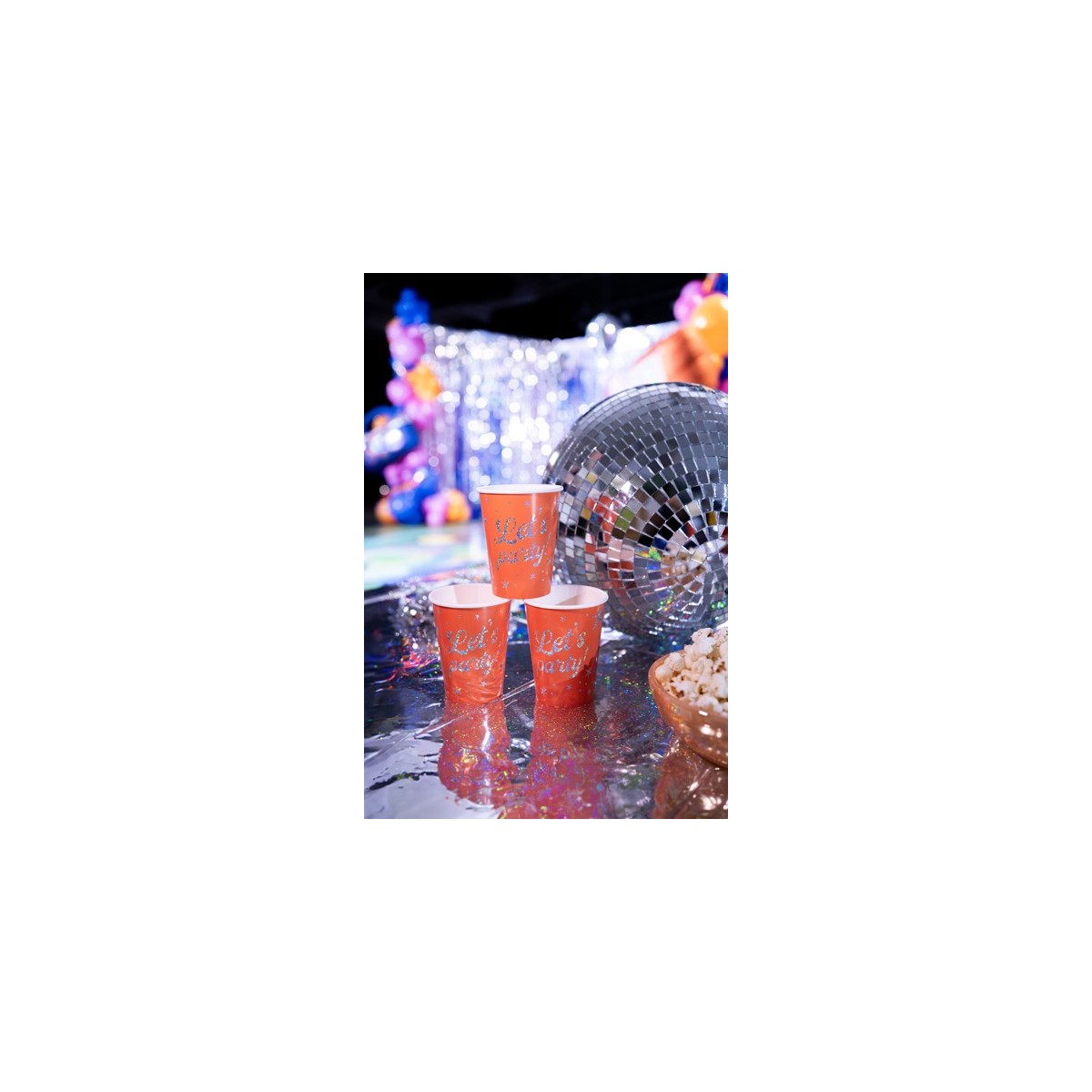 Cups Let's party!, 250 ml, orange (1 pkt / 6 pc.)