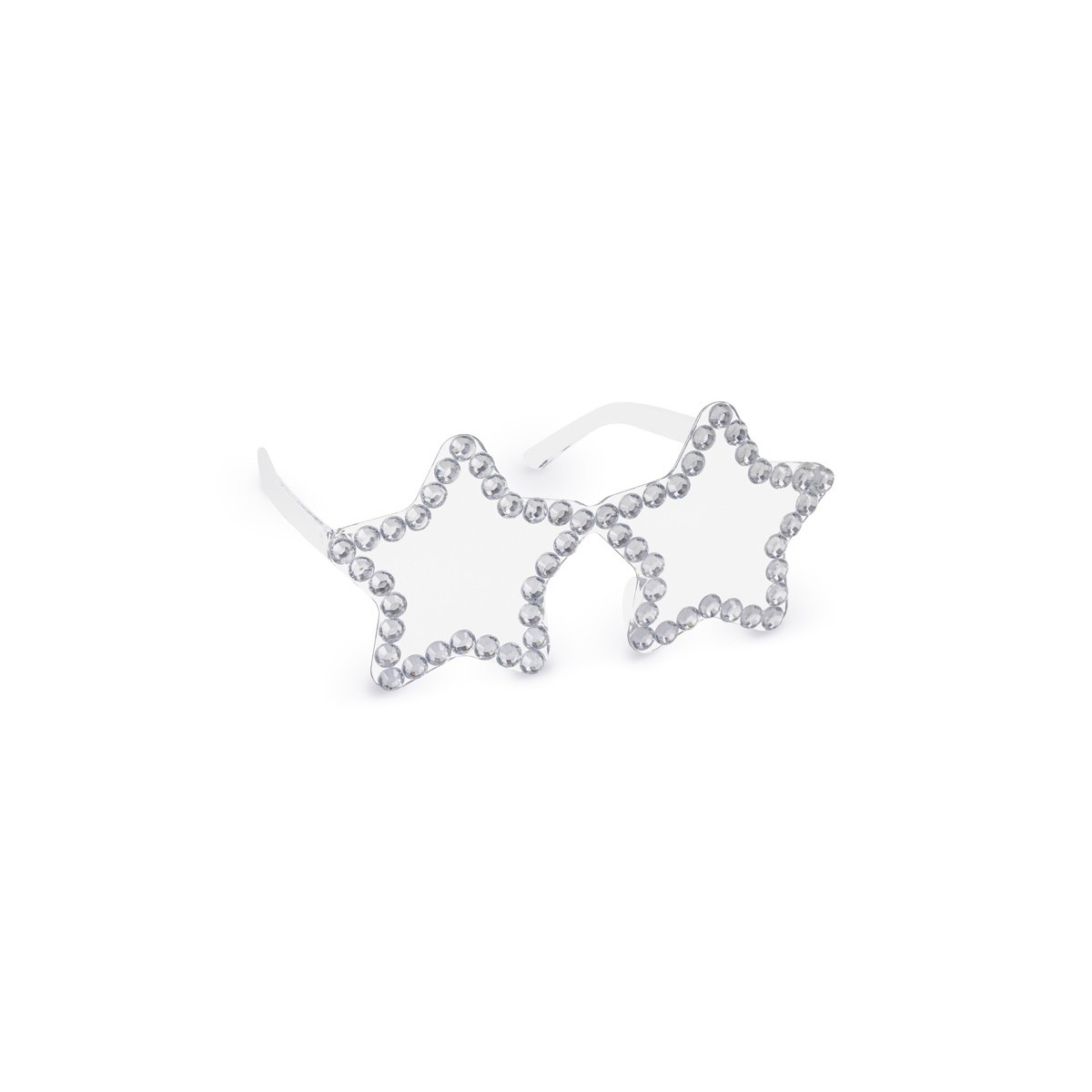 Glasses Stars with rhinestones, 14.5x7 cm, silver Glasses Stars with rhinestones, 14.5x7 cm, silver