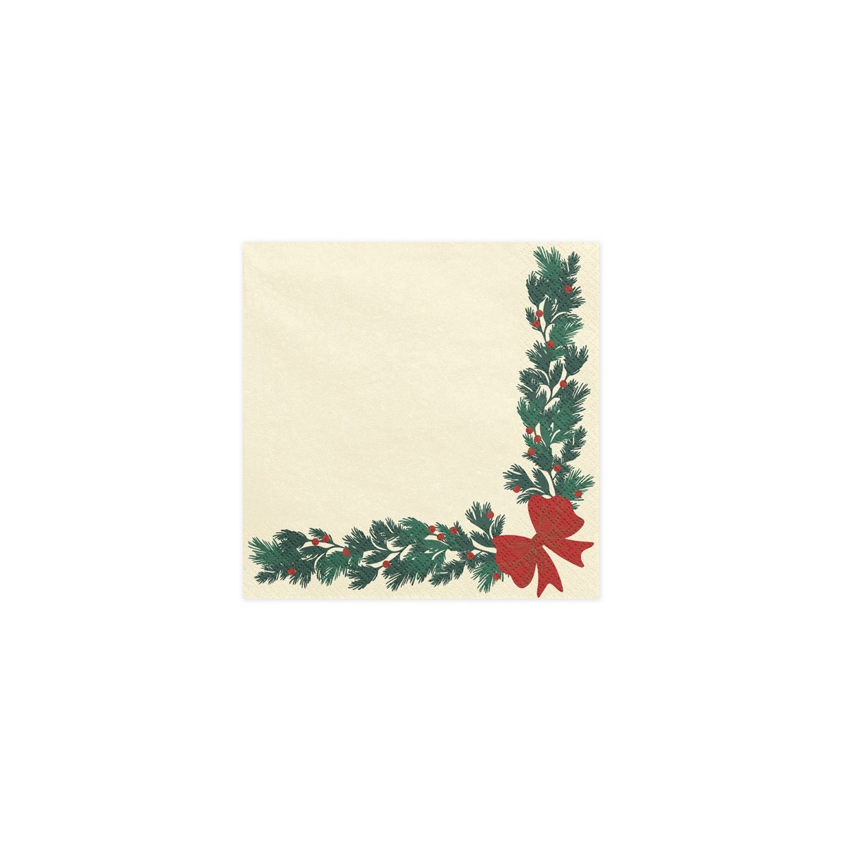 Napkins Christmas garland, 33x33 cm, beige (1 pkt / 20 pc.) Napkins Christmas garland, 33x33 cm, beige (1 pkt / 20 pc.)