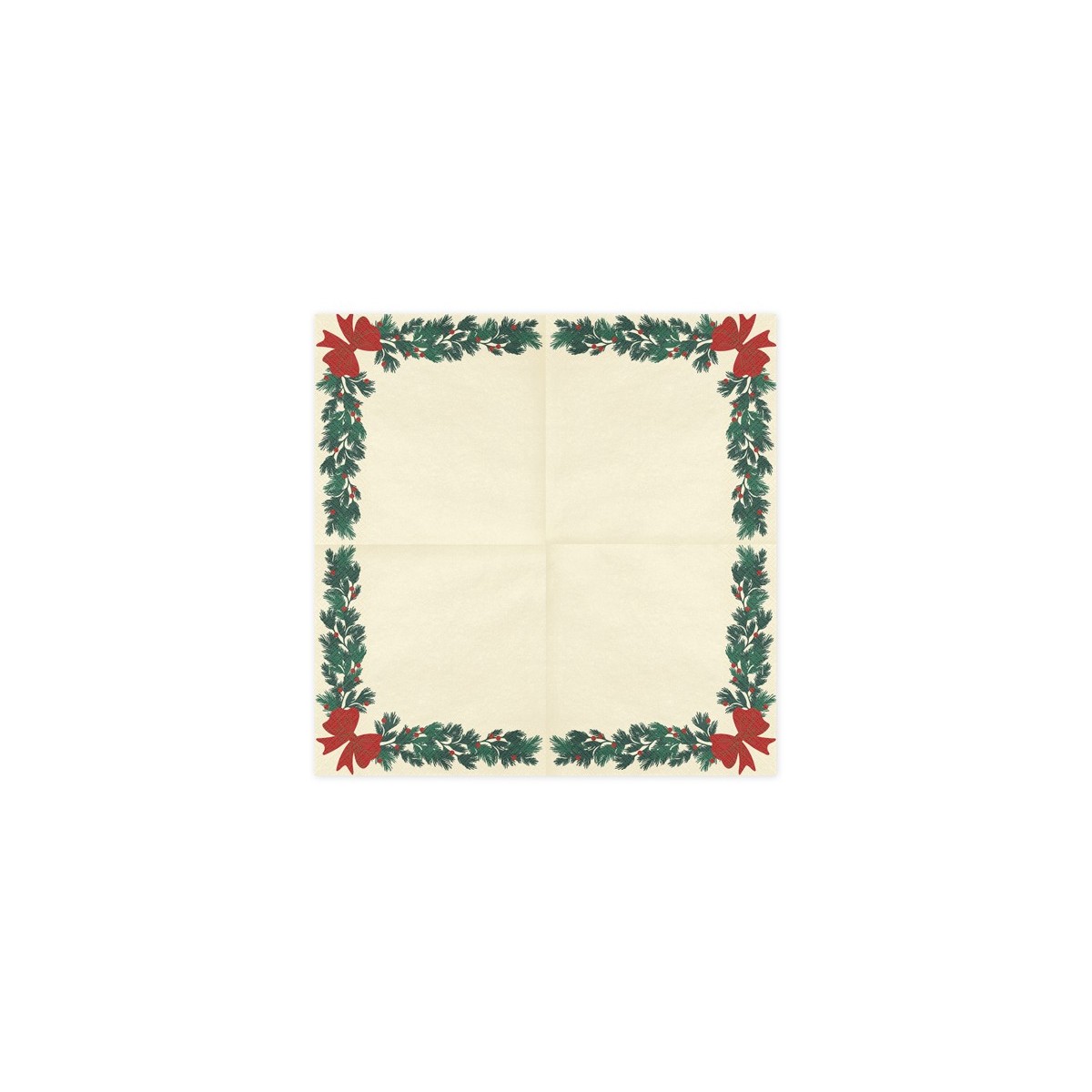Napkins Christmas garland, 33x33 cm, beige (1 pkt / 20 pc.) Napkins Christmas garland, 33x33 cm, beige (1 pkt / 20 pc.)