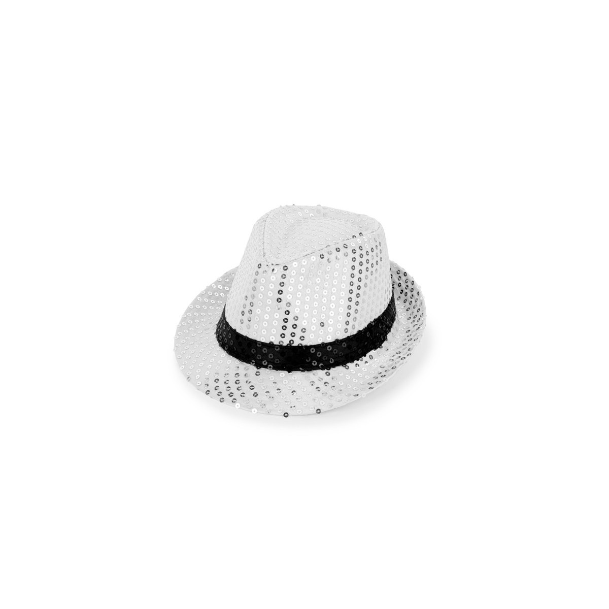 Sequin hat with a band, diameter 27 cm, silver Sequin hat with a band, diameter 27 cm, silver