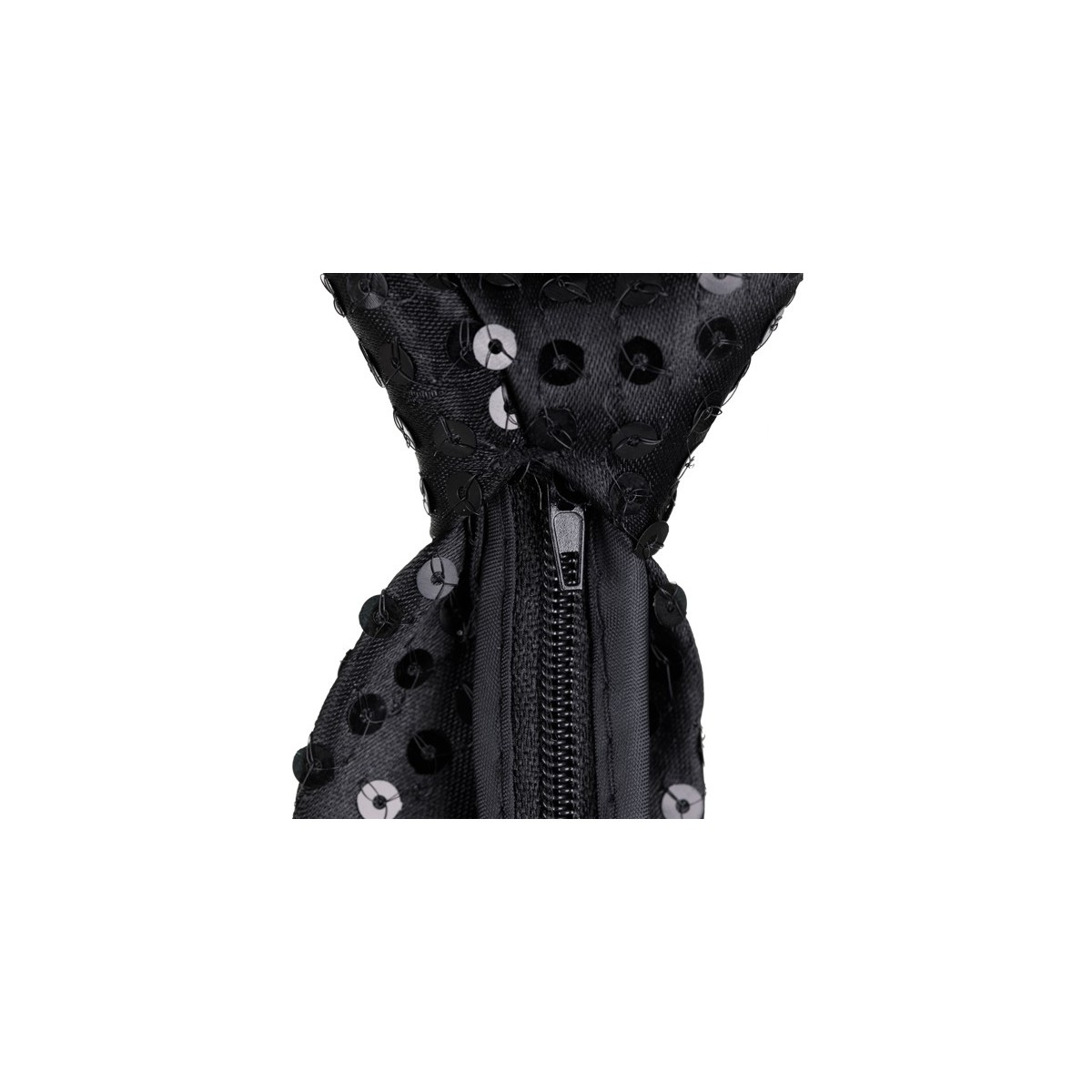 Sequin tie, 8x36 cm, black Sequin tie, 8x36 cm, black