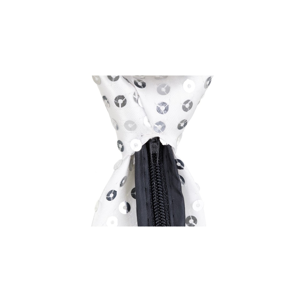 Sequin tie, 8x36 cm, silver Sequin tie, 8x36 cm, silver