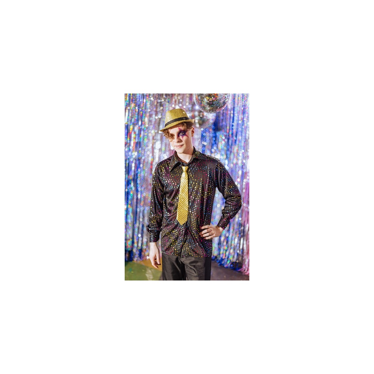 Sequin tie, 8x36 cm, gold Sequin tie, 8x36 cm, gold