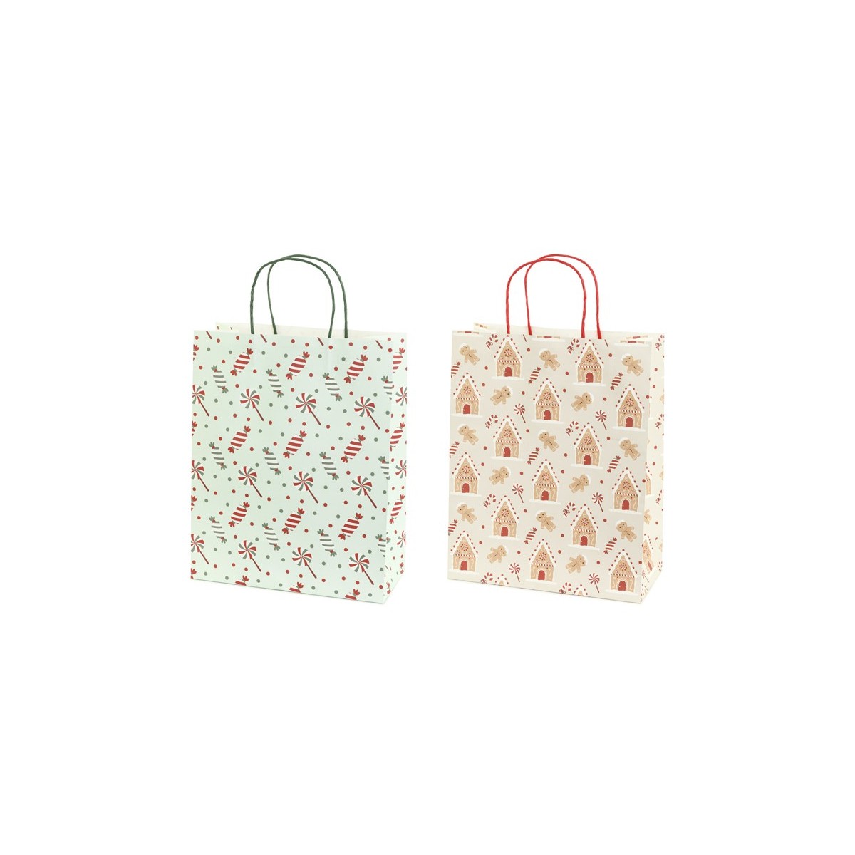 Gift bags Sweets and gingerbread, 26x32.5x12 cm, beige and light blue (1 pkt / 6 pc.) Gift bags Sweets and gingerbread, 26x32.5x12 cm, beige and light blue (1 pkt / 6 pc.)