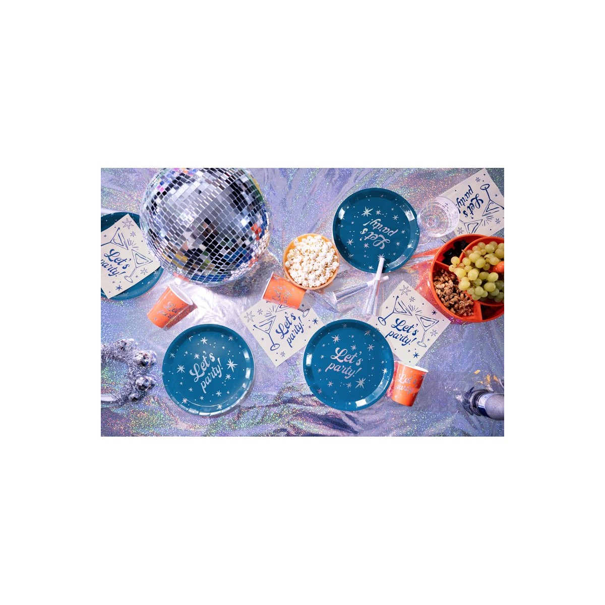 Plates Let's party!, 23 cm, navy blue (1 pkt / 6 pc.) Plates Let's party!, 23 cm, navy blue (1 pkt / 6 pc.)