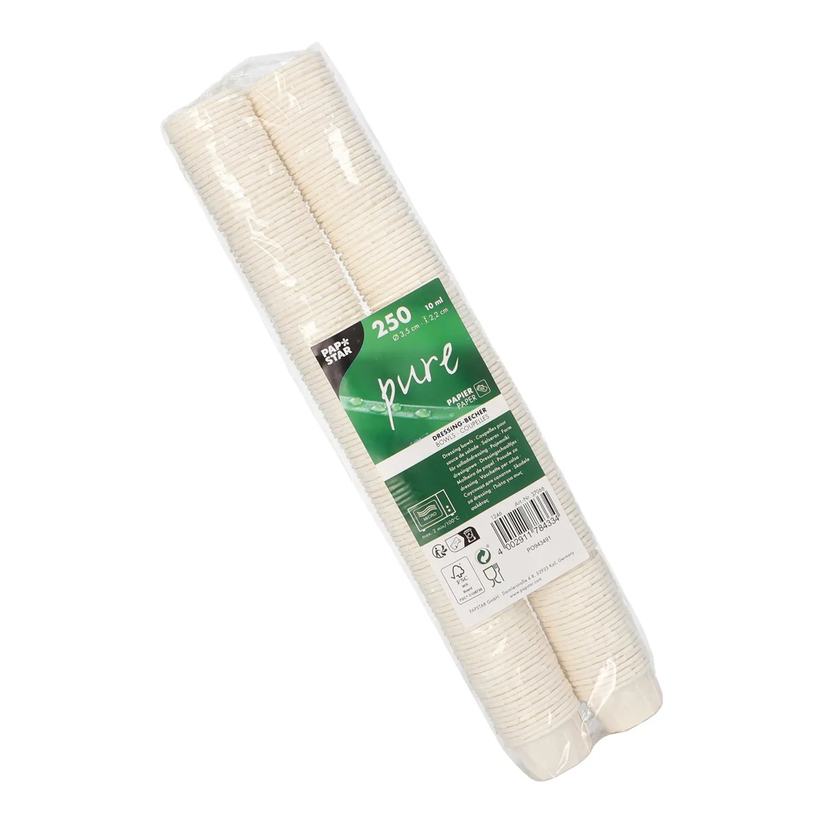 250 stk. Dressingbægre 10 ml hvid papir FSC® 250 stk. Dressingbægre 10 ml hvid papir FSC®