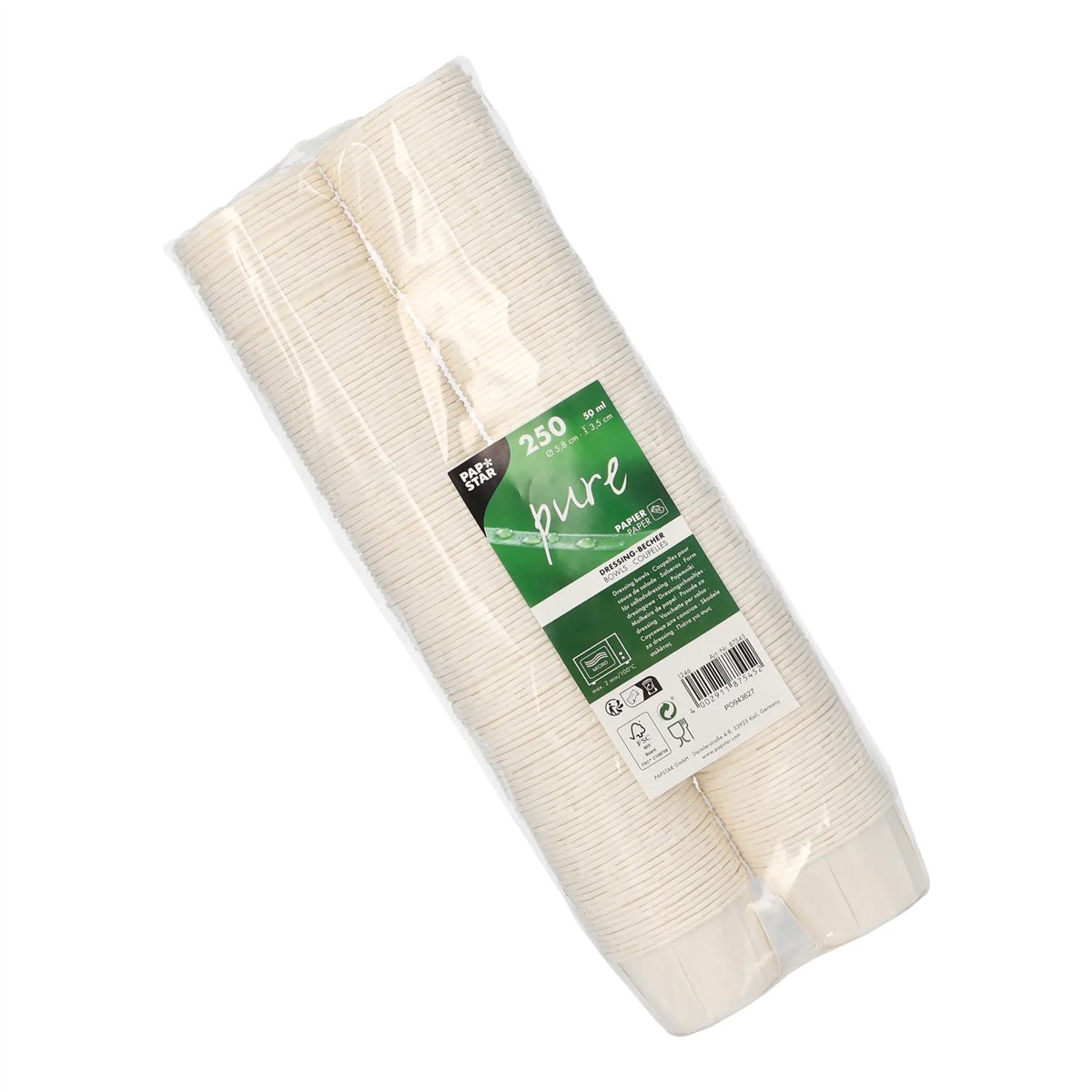 250 stk. Dressingbægre 50 ml hvid papir FSC® 250 stk. Dressingbægre 50 ml hvid papir FSC®