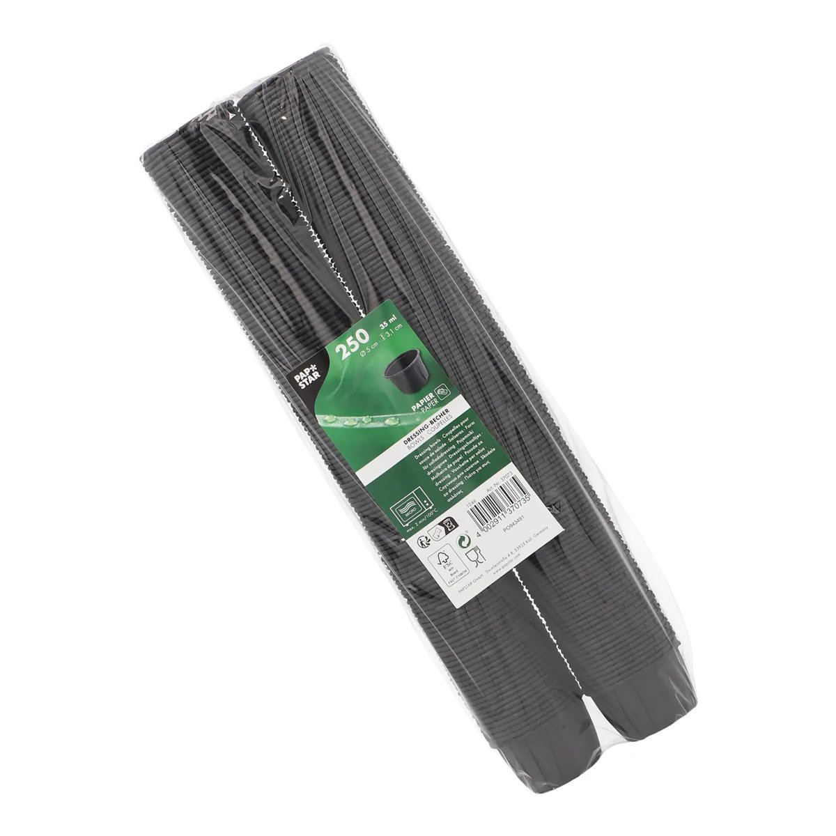 250 stk. Dressingbægre 35 ml sort papir FSC® 250 stk. Dressingbægre 35 ml sort papir FSC®