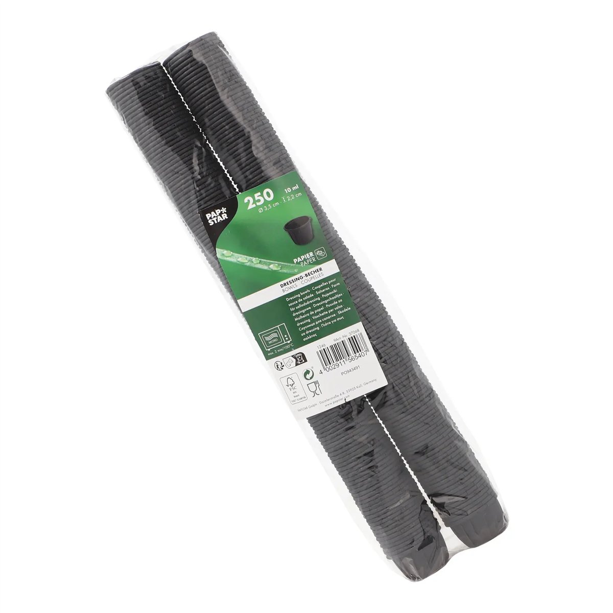 250 stk. Dressingbægre 10 ml sort papir FSC® 250 stk. Dressingbægre 10 ml sort papir FSC®