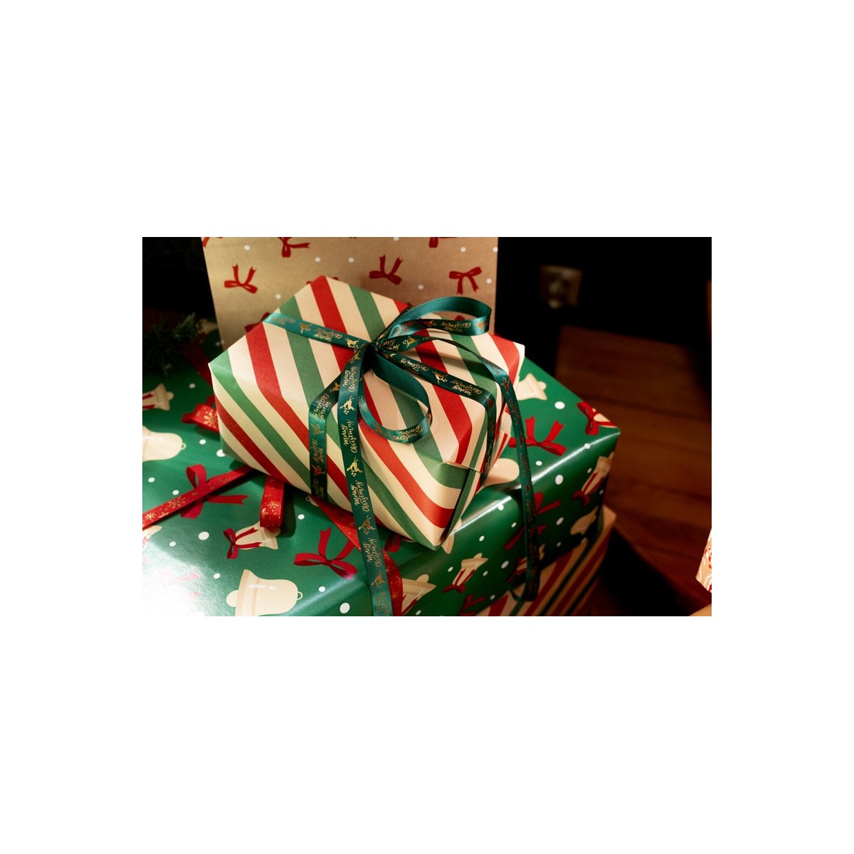 Christmas ribbon set, 1,5-2,5x300 cm, mix of designs (1 pkt / 24 pc.)