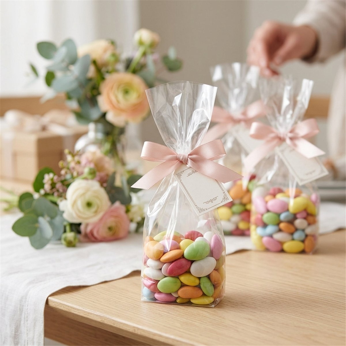 10 stk. Cellofanposer transparent PP-folie 23,5x14,5x5,8 cm 10 stk. Cellofanposer transparent PP-folie 23,5x14,5x5,8 cm