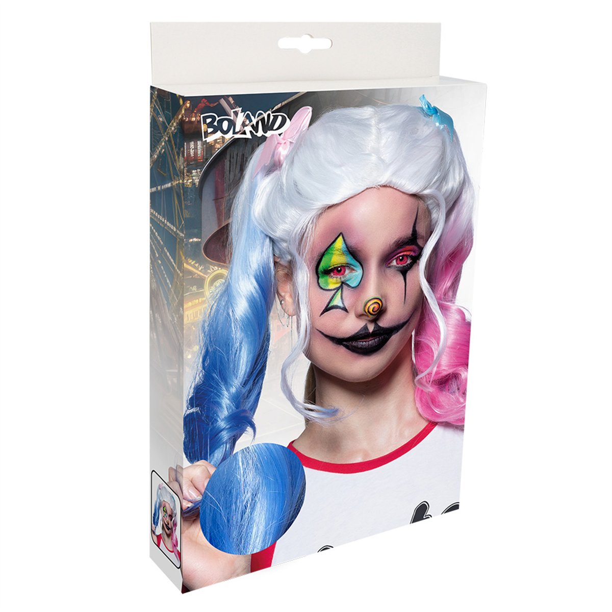  Harley Quinn Paryk Lysebl&aring; og Lyser&oslash;de Rottehaler 