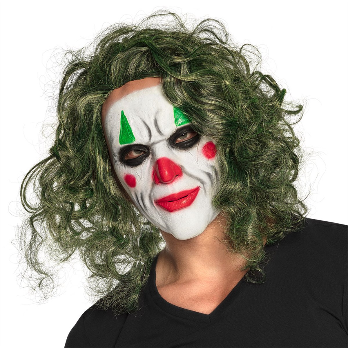 Klovnemaske Horror Joker Maske – Latex Skurkemaske Klovnemaske Horror Joker Maske – Latex Skurkemaske