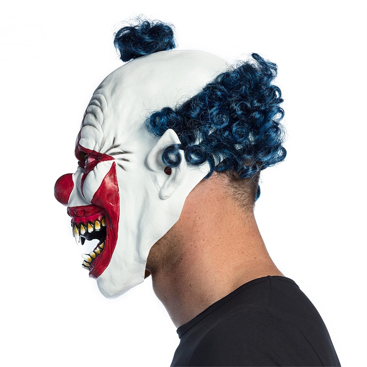 Vampyr Klovnemaske Med H&aring;r Held&aelig;kkende Latex