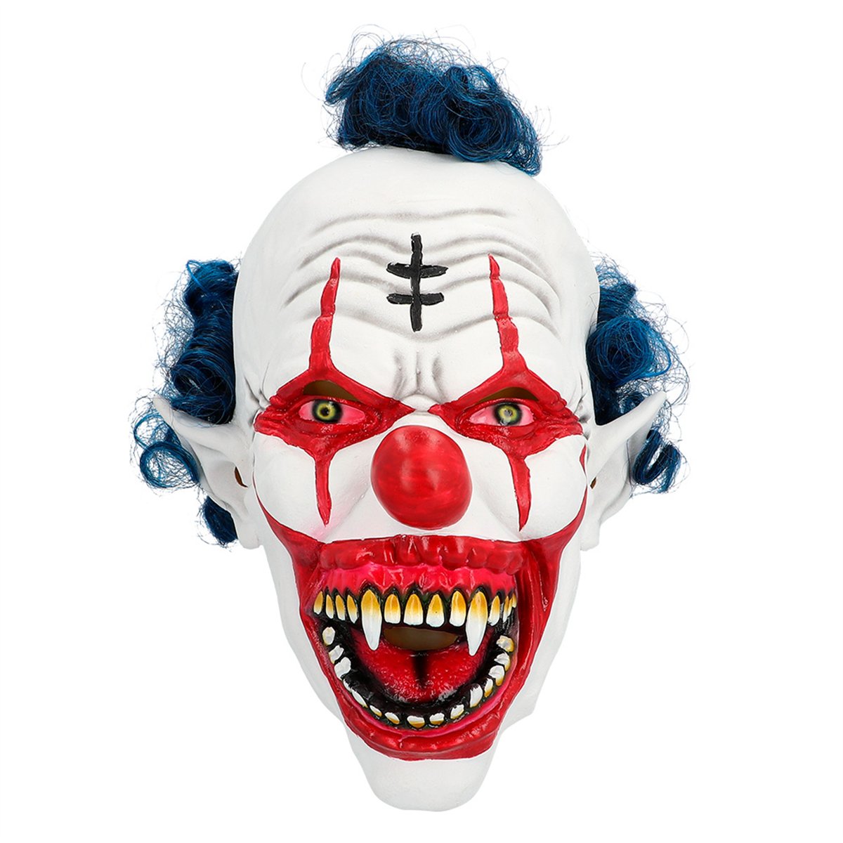 Vampyr Klovnemaske Med H&aring;r Held&aelig;kkende Latex
